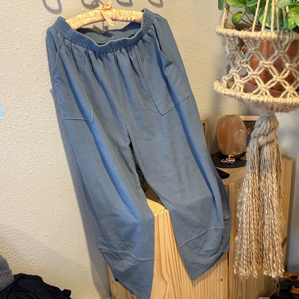2 pairs of Amazon wide leg casual barrel pant (free people copycat) Sz XL COMBO